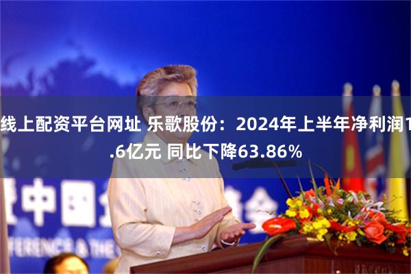 线上配资平台网址 乐歌股份：2024年上半年净利润1.6亿元 同比下降63.86%