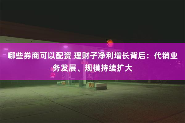 哪些券商可以配资 理财子净利增长背后：代销业务发展、规模持续扩大