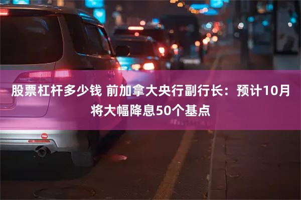 股票杠杆多少钱 前加拿大央行副行长：预计10月将大幅降息50个基点