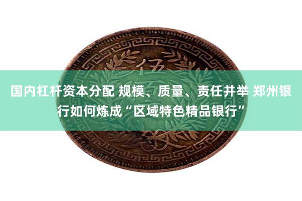 国内杠杆资本分配 规模、质量、责任并举 郑州银行如何炼成“区域特色精品银行”